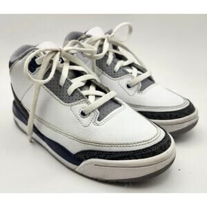 Nike Air Jordan 3 Retro Sneaker Shoes Youth Kids 13C Midnight Navy White Cement
